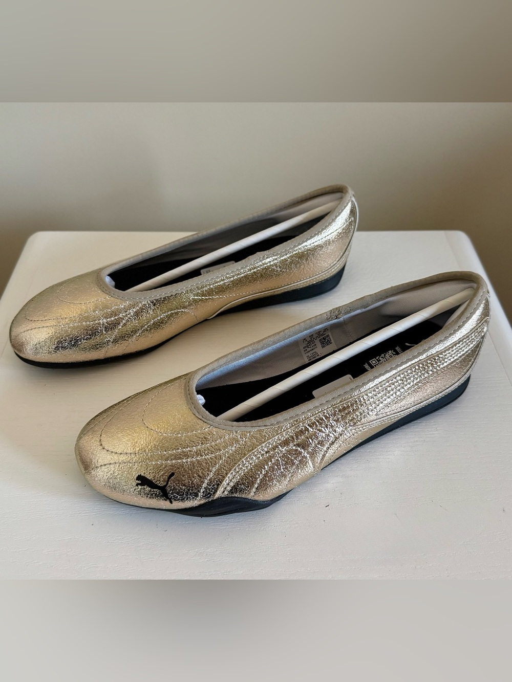 PUMA Catch Soleil Women’s Metallic Gold Ballet Sneakers